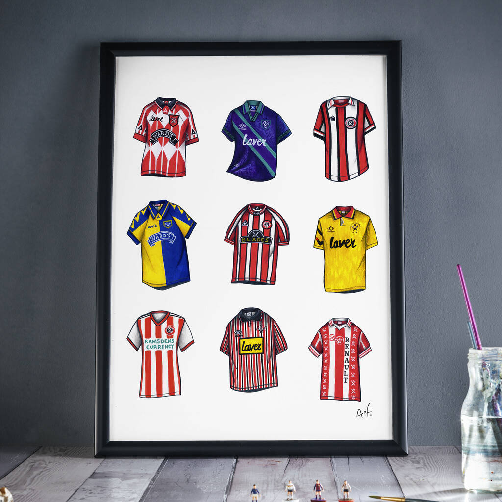 sheffield united classics print by art of football | notonthehighstreet.com