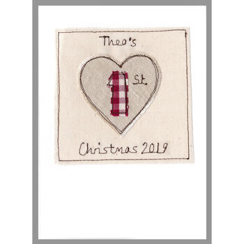 Personalised Heart 1st Christmas Card, 8 of 12