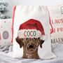 Chocolate Labrador Dog Christmas Sack, thumbnail 1 of 2