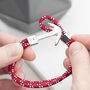 Personalised Men's Red Rope Nautical Anchor Bracelet, thumbnail 3 of 10