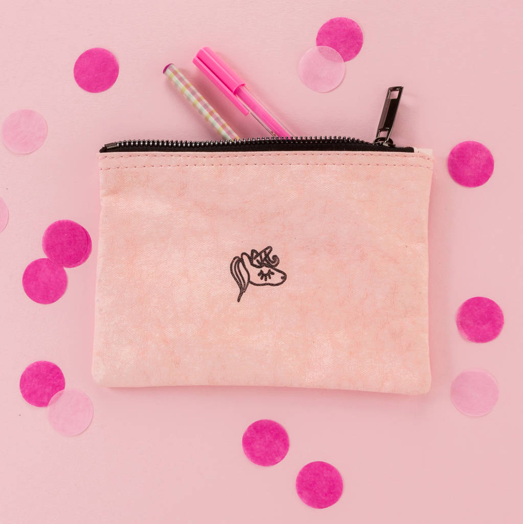 Personalised Pink Zipper Pouch Bag By Scissor Monkeys