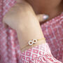 Personalised Infinity Bracelet With Pearl Detail, thumbnail 7 of 11