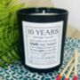 Personalised 16th Wax Wedding Anniversary Candle, thumbnail 3 of 12