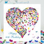 Butterfly Heart And Butterflies 80th Birthday Card, thumbnail 1 of 12