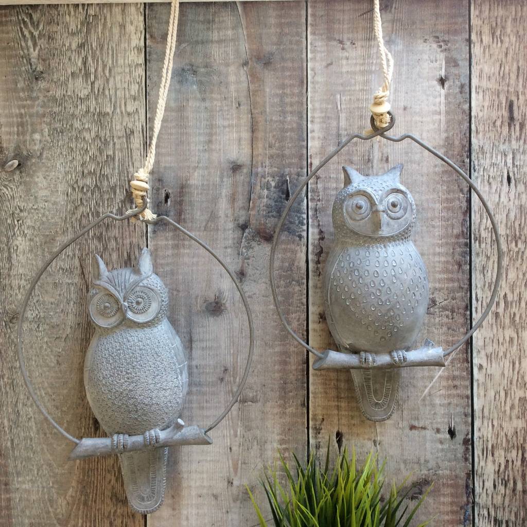 Grey Owl Hanging Decoration By The Contemporary Home