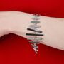 925 Sterling Silver Designer Key Bracelet, thumbnail 6 of 6