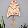 Bright Flowers And Brown Bird Wall Clock, thumbnail 1 of 6