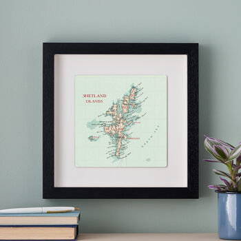 Personalised Shetland Islands Map Print Wall Art, 3 of 5