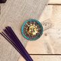 Smiling Gold Sun Incense Stick Holder Ash Catcher, thumbnail 7 of 8