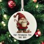 Personalised Christmas Gonk Gnome Hanging Bauble Decoration, thumbnail 4 of 11