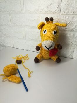 Knitted Giraffe With The Rattle Inside, 4 of 5