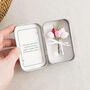 Bunch Of Tulips Anniversary Keepsake In Mini Tin, thumbnail 4 of 5