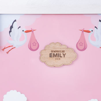 Personalised New Baby Frame With Tokens, 3 of 5