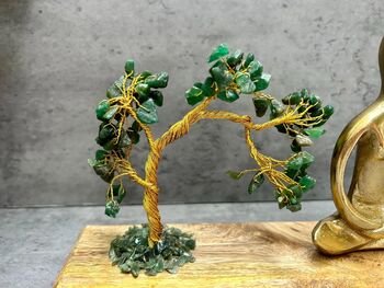 Zen Yoga Pose Sculpture With Tree Of Life Statue Gift Padmasana Lotus Pose, 6 of 8