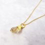 Raw Citrine November Birthstone Gold Plated Necklace, thumbnail 1 of 5