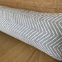 Grey Zig Zag Door Draught Excluder With Filling, thumbnail 2 of 4
