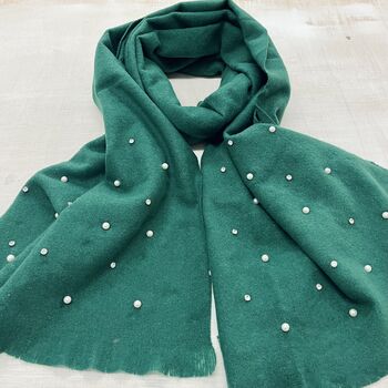 Pearl And Crystal Studded Scarf, 2 of 5