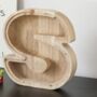 Hand Made Personalised Wooden Letter Money Boxes, thumbnail 4 of 5