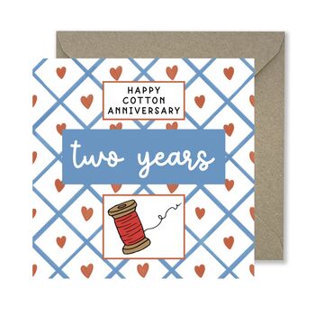 Cotton Two Year Anniversary Card, 5 of 8