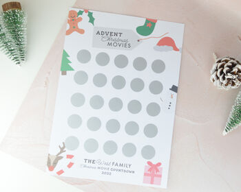 Personalised Movie Scratch Off Advent Calendar, 2 of 5