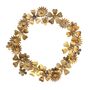 Gold Floral Metal Christmas Wreath, thumbnail 2 of 2