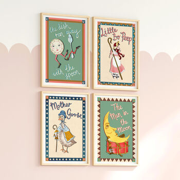 The Man In The Moon Vintage Nursery Print, 8 of 12