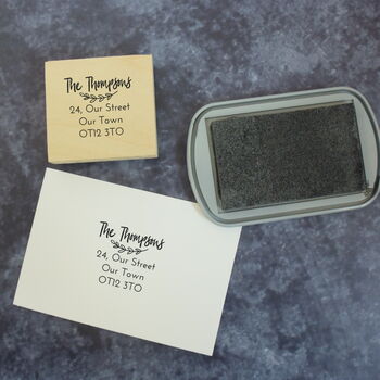 Personalised Relaxed Return Address Stamp, 5 of 8