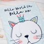 Children's Personalised Cat Print Snuggle Blanket, thumbnail 4 of 4