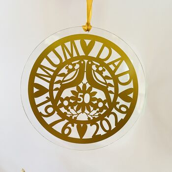 Golden Anniversary Hanging Ornament, 4 of 11