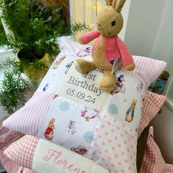 Peter Rabbit© 1st Birthday Cushion, 9 of 9