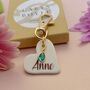 Personalised March Birthstone Key Ring, thumbnail 2 of 5