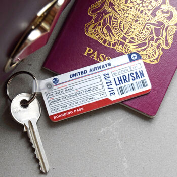 Personalised Boarding Pass Keyring, 7 of 7