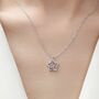 Moonstone Star Pendant Necklace In Sterling Silver, thumbnail 1 of 11