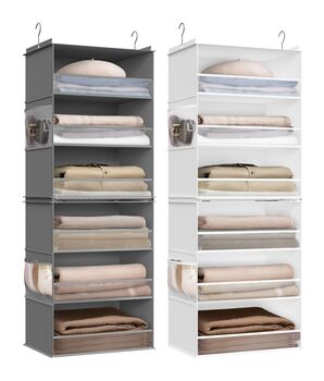 Six Tier Hanging Wardrobe Organiser Shelf, 7 of 7