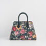 Roses Teal Structured Medium Tote, thumbnail 5 of 7