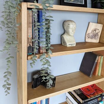 Handmade Solid Wooden Wall Mounted Bookcase, 4 of 6