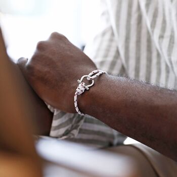 Nautical Cord Stainless Steel Clasp Bracelet, 3 of 7