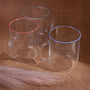 G Decor The Twist Rim Handcrafted Glassware Collection Tea Cups And Coffee Mugs In Red, Blue And Green, thumbnail 1 of 5