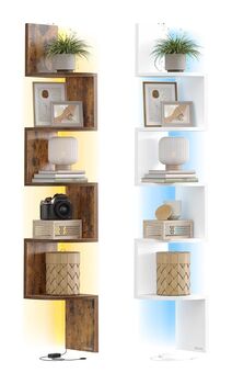 LED Corner Shelf Floating Bookshelf Unit, 7 of 7