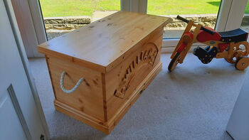 Solid Pine British Made Personalised Toy Box, 6 of 12