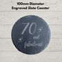 Vino Coco 70th Birthday Bottega Prosecco And Slate Coaster Gift Set, thumbnail 3 of 8