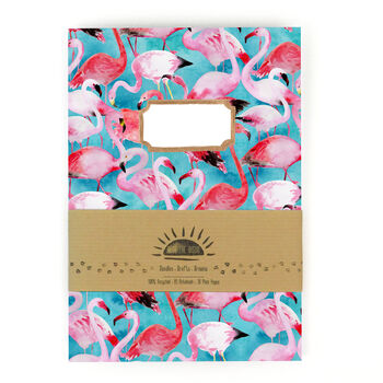 Flamboyance Of Flamingos Print A5 Notebook, 2 of 10