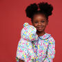 Bloom Girls Pyjama Set With Matching Teddy Bear, thumbnail 1 of 7