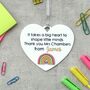 Teacher Thank You Gift, Personalised Heart With Rainbow Keepsake, thumbnail 7 of 10
