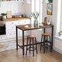 Set Of Two Tall Steel Frame Bar Kitchen Stools, thumbnail 3 of 7