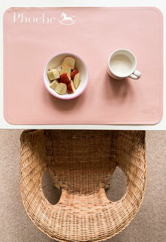 Personalised Toddler Table Mat In Vegan Leather, 2 of 9