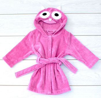 Personalised Owl Children's Bath Robe, 5 of 7