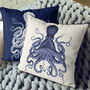 Blue Octopus Cushion, Multi Colours Available, thumbnail 5 of 8