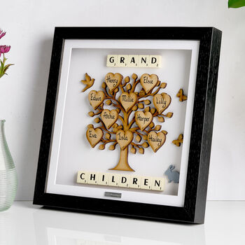 Wooden Personalised Grandchildren Family Tree For Grandparents, 10 of 12