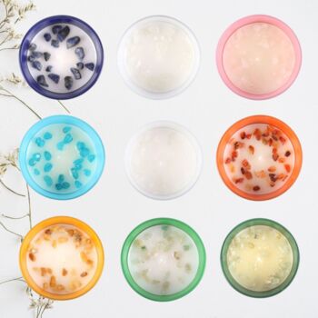 Sagittarius Scented Candle With Blue Turquoise Crystals, 4 of 4